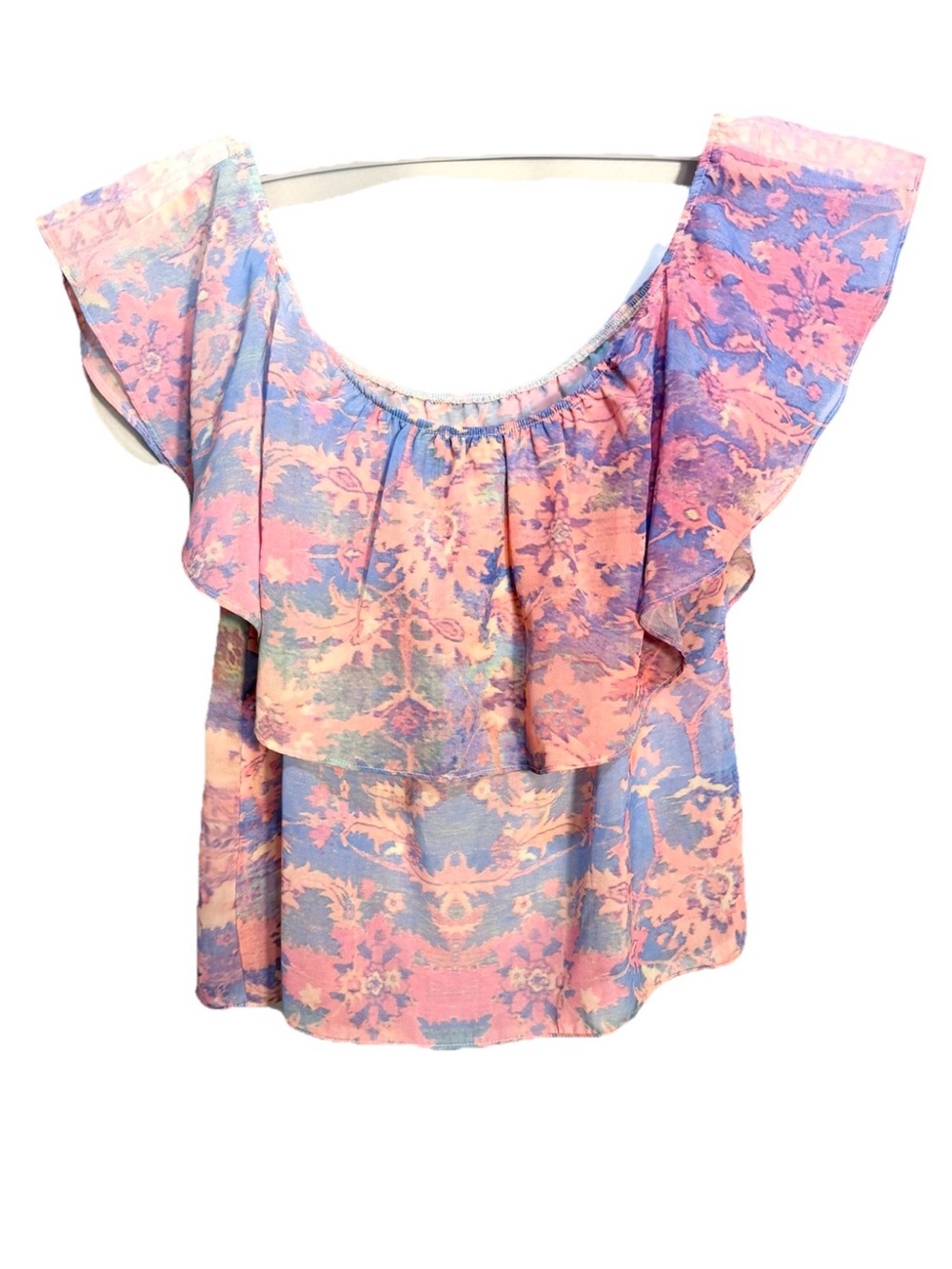 Show Me Your Mumu Women’s Off Shoulder Watercolor Floral Chiquita Top Size XS - Picture 7 of 7